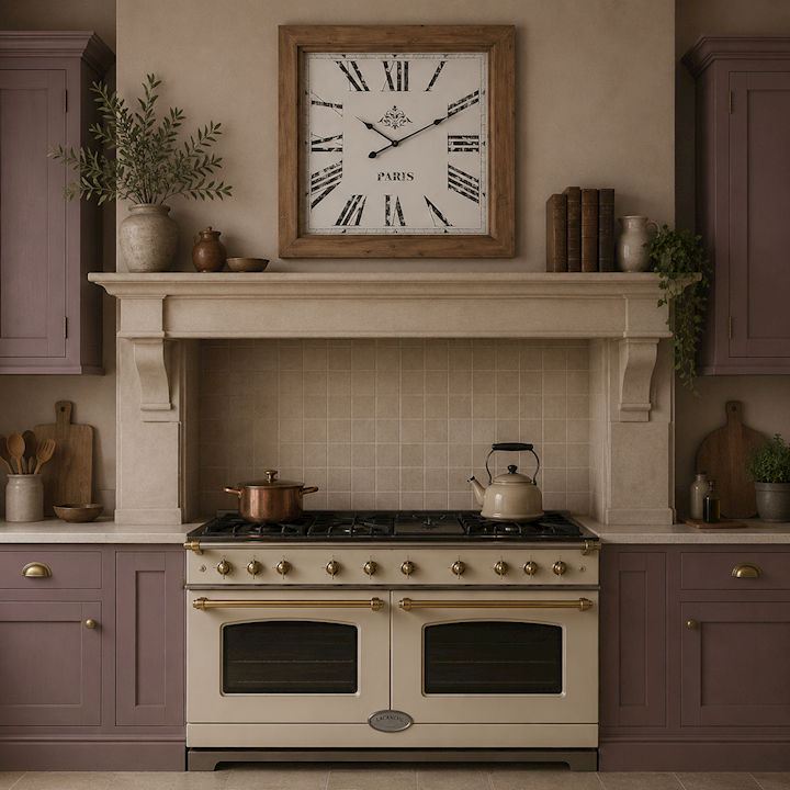 PARIS SQUARE WOODEN WALL CLOCK 80x80cm